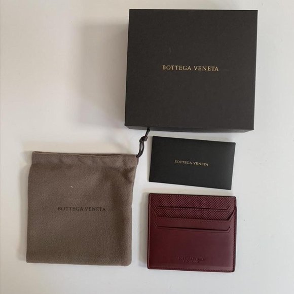 Bottega Veneta Other - Bottega Veneta Marco Polo Cardholder Burgundy leather
